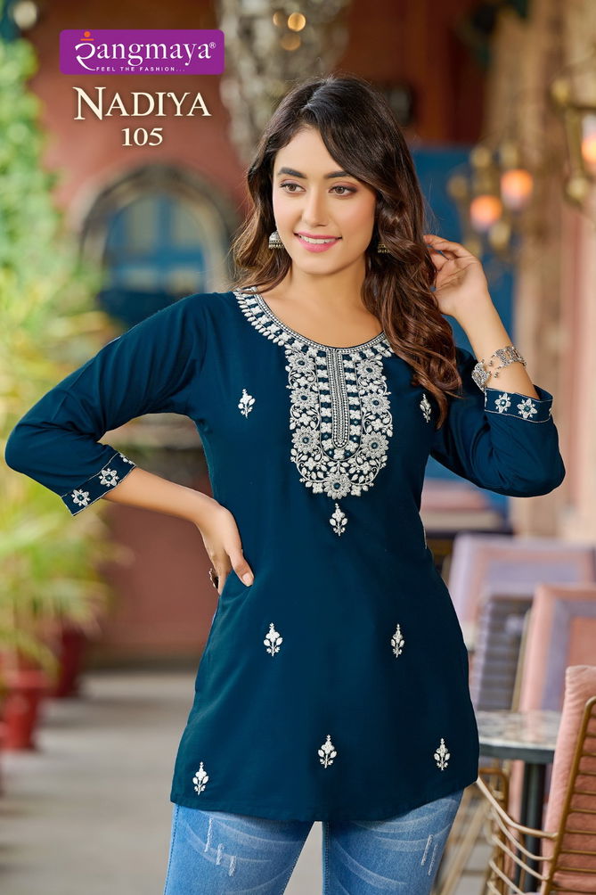 Nadiya By Rangmaya Embroidery Fancy Western Ladies Tops Manufacturers
